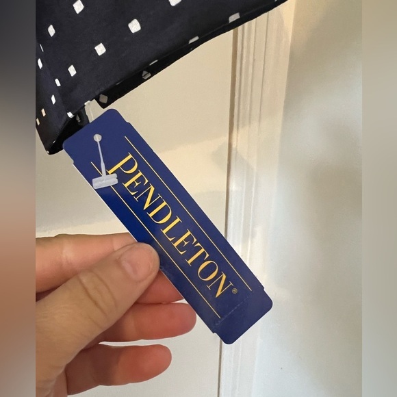 PENDLETON Women's Navy Polka Dot Jacket SIZE 12 silk/cotton blend NWT (J100) - Picture 4 of 9